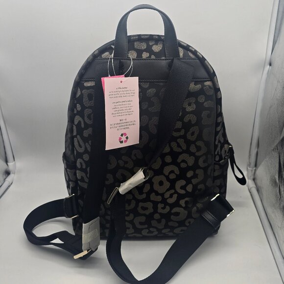 Kate Spade Chelsea The Little Better Leopard Graphic Backpack K9304 Black Multi main image 4